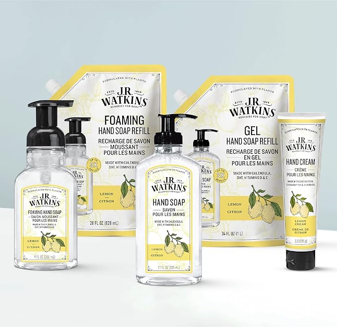 J.R. Watkins Gel Hand Soap, 3 Pack of 11 Fl Oz, Lemon