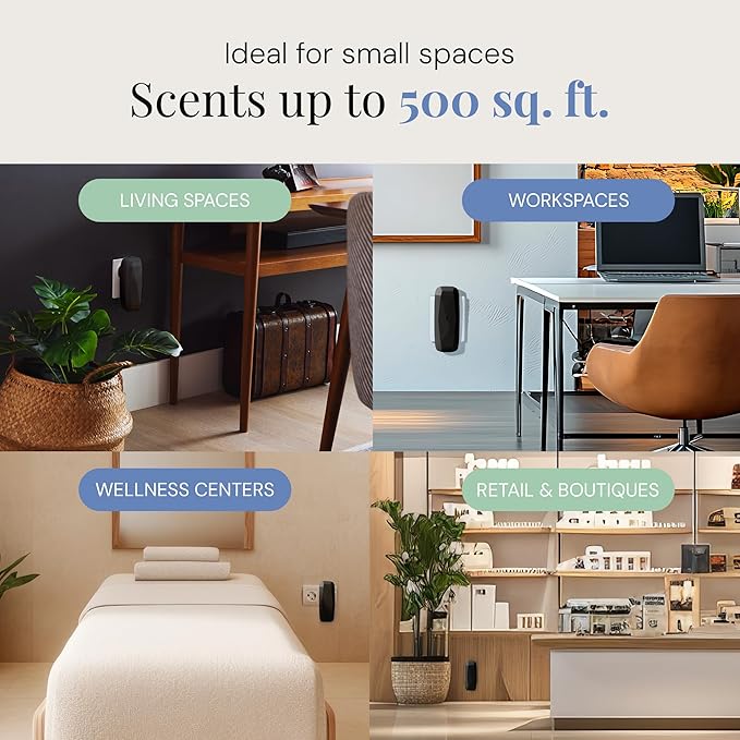 Air Esscentials The Diamond Gift Set, Smart Scent Air Machine for Home with Refreshing Herbal & Citrus Aromas, Waterless Fragrance Oil Diffuser, White Tea & Thyme, Green Tea Lemongrass, Black