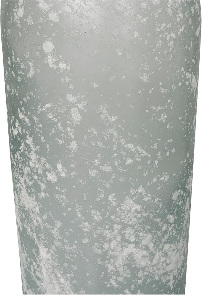 Deco 79 Recycled Glass Handmade Decorative Vase Frosted Spanish Bottle Centerpiece Vase, Flower Vase for Home Decoration 7" x 7" x 29", Clear