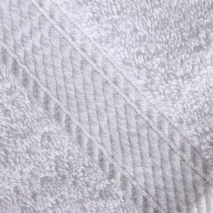 BNM Egyptian Cotton Heavyweight Towels, Ideal For Bathroom, Shower, Spa, Hotel, 800 GSM, Face/ Washcloths, Hand Towels, Bath Towels, Highly-Absorbent, Luxury Home Basics, 9 Piece Towel Set, White