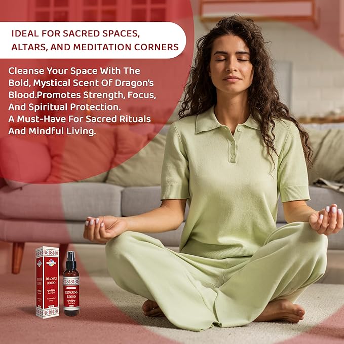 Sacred Element's Dragon’s Blood Room Spray | Natural Purifying Mist for Energy Clearing, Negativity Release, Spiritual Balance & Aromatherapy | 3.38 Fl Oz / 100ml Non-Toxic Air Freshener