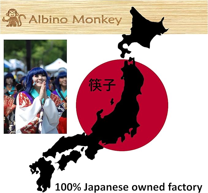 Reusable Portable Travel Chopsticks Set with Case & Chopstick Holder | Natural Bamboo Wooden Japanese Chop sticks - In a Nice Gift Box