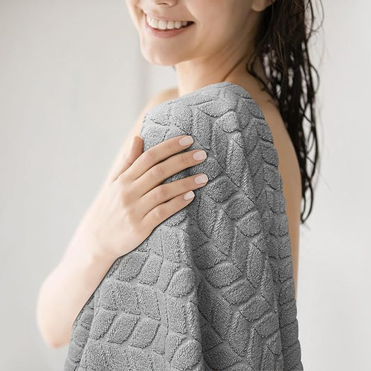 Ultra Soft & Stylish 700 GSM Luxury Hand Towel Set (6 Pieces - 30 x 16 in.) - 100% Zero-Twist, Long-Staple Cotton - Remarkably Absorbent (Pewter Grey)