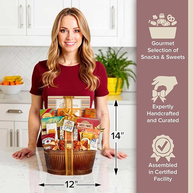 Get Well Basket – Care Package with Gourmet Snacks for Women & Men, After Surgery Gifts, Thinking of You Treats, Feel Better Sweets, Gift Box by Broadway Basketeers