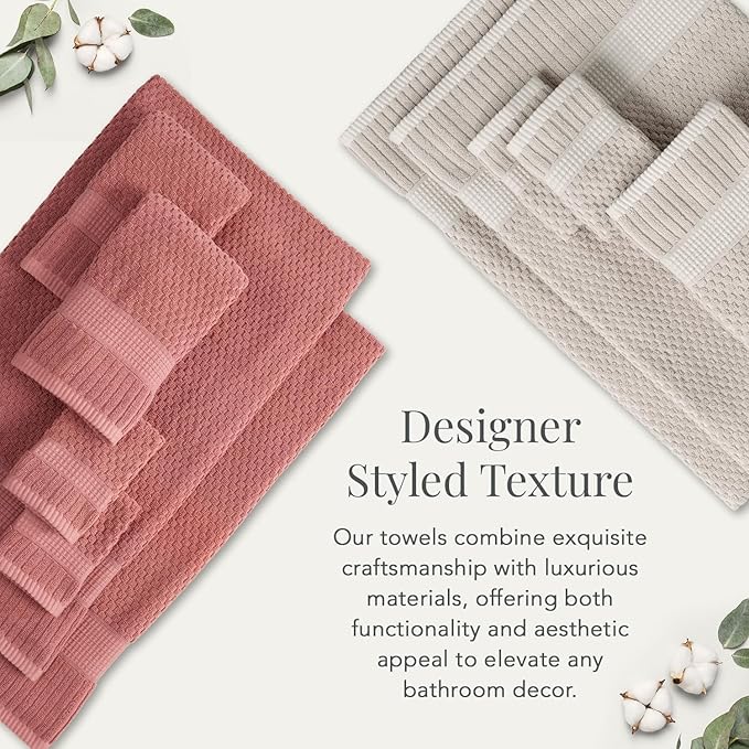 NY Loft 100% Cotton 2 Pack Bath Sheet Towel Set | Absorbent Quick-Dry Oversize Bath Towels | Textured and Durable Cotton | Quiet Grey