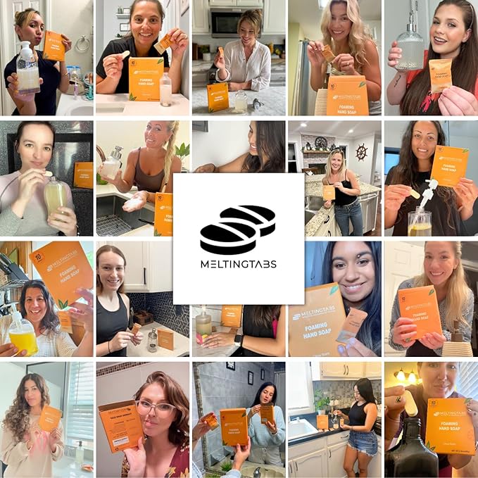 Foaming Hand Soap Tablets Refill – Citrus Scent, 6-Pack Concentrated Tablets for Foaming Soap