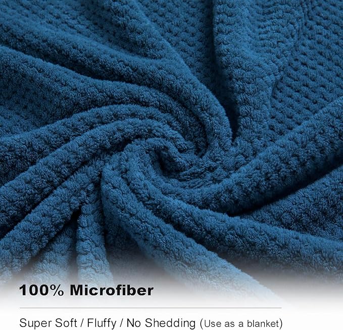 Extra Large Bath Towel Sheet Set 35x70 Inches, Oversized Bath Towels Set,Jumbo Large Microfiber - Quick Dry,Lightweight,Super Soft,Highly Absorbent Towel Set for Bathroom,Hotel,SPA,Pack of 4(Navy)