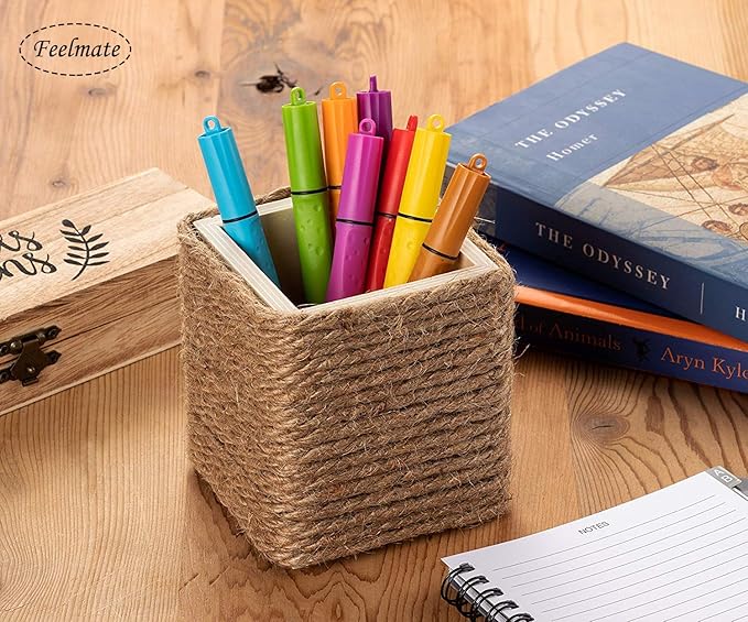 4mm Jute Rope 164Feet Burlap Twine Natural Thick Strong Hemp Cord for Arts Crafts DIY Decoration Gift Wrapping.