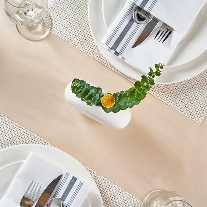 Restaurantware-Table Art Flower Vase, 1 Donut Vase - Minimalist Style, for Fresh Or Artificial Flowers, Black Ceramic Piece for Home Decor, Kitchen, Home, Living Room, Office, and More