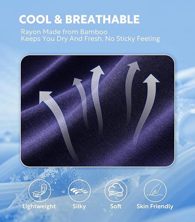 DAVID ARCHY Mens Underwear Bamboo Rayon Boxers for Men Breathable and Cool Men's Boxer Shorts with Button Fly 3 or 5 Pack