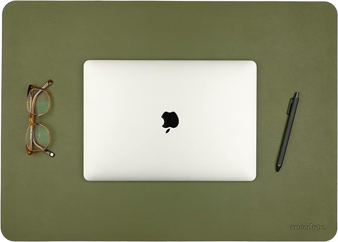 ANECDOTE Vegan Leather Desk Pad - 23.6"x17" Desk Mat for Your Office. This Quality Large Mouse Pad has Chic Elegance, Professional Look & Satisfying Touch - The Perfect Leather Mouse Pad for You!