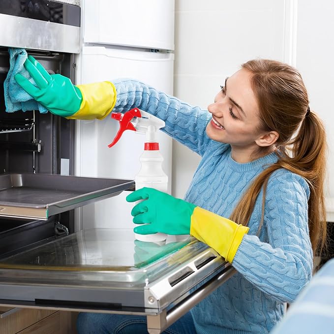 Eccliy 20 Pack 16oz Empty Spray Bottles, Leakproof Cleaning Bottles with Measurement and Adjustable Nozzle for Housekeeping, Commercial Use(Gourd,Red Spray Head)