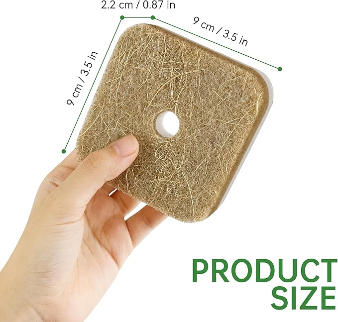 16 Pack Biodegradable Natural Kitchen Sponges, Compostable Cellulose & Coconut Square Scrubber, Dual Sided Dish Sponge for Washing Dishes, Eco Friendly