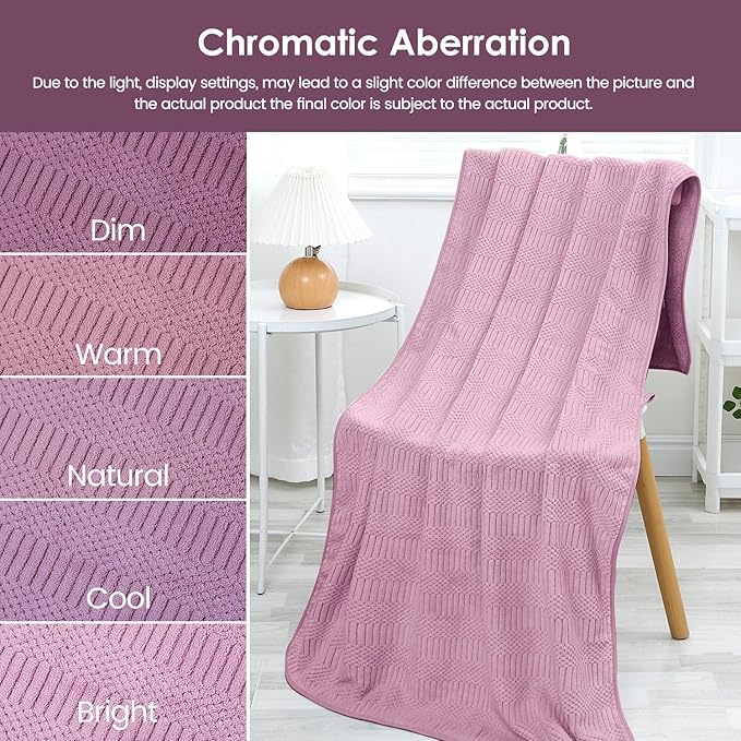 JML Microfiber Bath Towels, Large Bathroom Towel 2 Pack (30" x 60"), Oversized, Soft, Super Absorbent and Fast Drying, Multipurpose Use for Sport, Fitness, Yoga, Diamond Cross Grid Purple