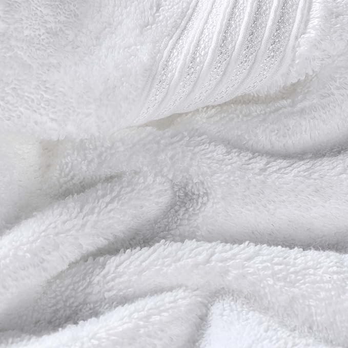 Superior Egyptian Cotton 3-Piece Towel Set, Basic Towels For Bathroom, Home Decor, Guest Bath, Shower, Apartment, Included 1 Face, 1 Hand, 1 Bath Towel, Washcloth, Quick Dry, White