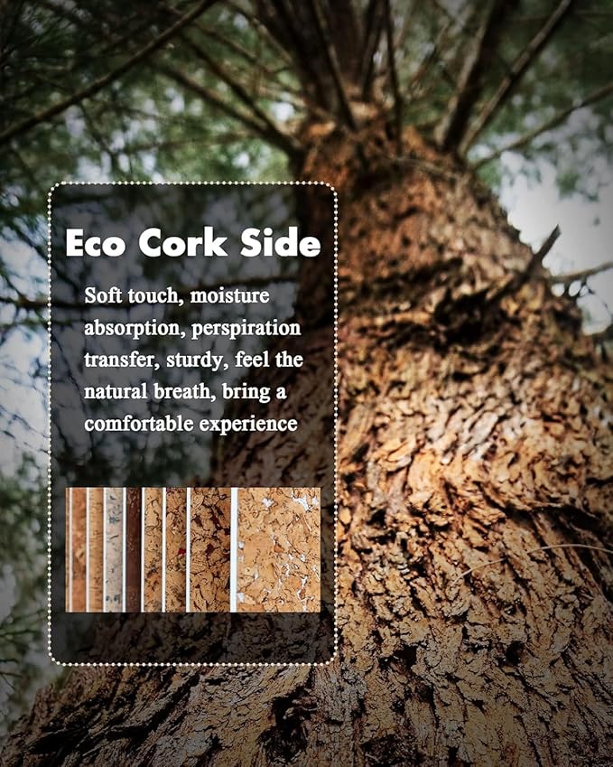 YSAGi Double-Sided Desk Pad, 31.5"x15.7"Leather Desk Mat, Eco Cork Desk Pad Protector,Large Mouse Pad,Waterproof Desk Blotter for Office/Home(Black)