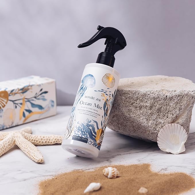 ROMIIE ZOI Room Spray Air Freshener Scented Ocean Mist with Natural Plant Extract Room Fabric Spray for Home Fragrance linen Spray air Freshener - 8.5 FL OZ