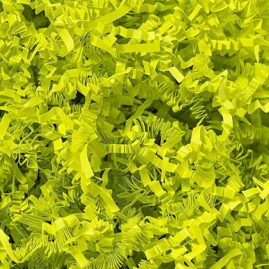 Mefleet 2 LB Crinkle Cut Paper Shred Filler Light Green Crinkle Shredded Paper for Gift Box - Gift Basket Bag Filler - Grass Cushion Stuffing for Christmas Holiday Packaging Wrapping