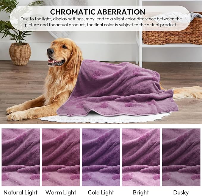 JML Microfiber Bath Towel for Kids, Pet Towels for Drying Dogs Cats, Super Absorbent and Soft Fleece Pet Grooming Blanket for Shower & Bath Supplies, 2 Pack, 40" x 27.5", Purple