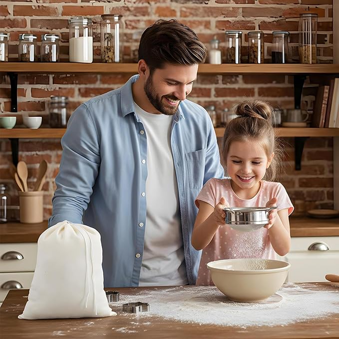 80 Pieces Natural Cotton Muslin Bags, 8x10 Inches Reusable Drawstring Storage Bags for Tea, Spices, Wedding Favors, DIY Crafts and Home Decor