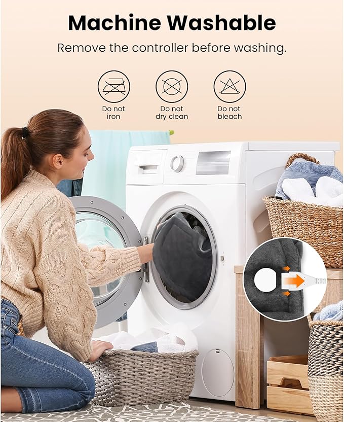 BOB AND BRAD Heating Pad for Back Pain Relief, FSA Edge-Weighted Electric Heat Pad for Neck HSA Eligible, Shoulders &Full Body Relief, Fast Heating, ETL Certified, Gift for Women Men Family 24"x34"