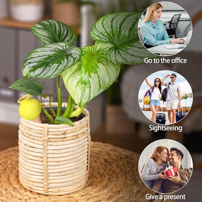 8Pcs Terracotta Self Watering Devices Premium Self Ceramic,Automatic Watering Water Seepage Device for Vacation Care,Garden/Office/Outdoor/Indoor Plant Decoration