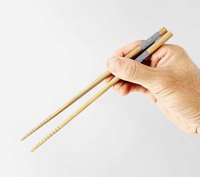 JapanBargain, 4 Pack of 5 Pair Bamboo Chopsticks Set, Reusable Japanese Chinese Korean Wooden Chop Sticks, Hair Sticks, Dishwasher Safe, 9 inch
