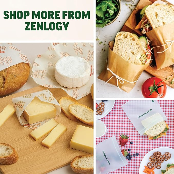 Zenlogy Compostable 1.2 Gallon Garbage Bag, Eco Friendly Small Trash Bags, Mini Biodegradable Waste Basket Bin Liners for Bathroom & Office, 125 Count