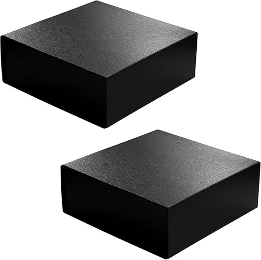 CECOBOX - Gift Boxes with Lids for Presents 8"x8"x3.1" - Matte, Collapsible Magnetic Closure Gift Box - Groomsmen & Bridesmaid Proposal Boxes, Wedding, PR, Birthdays, Holidays (Black Leatherette)
