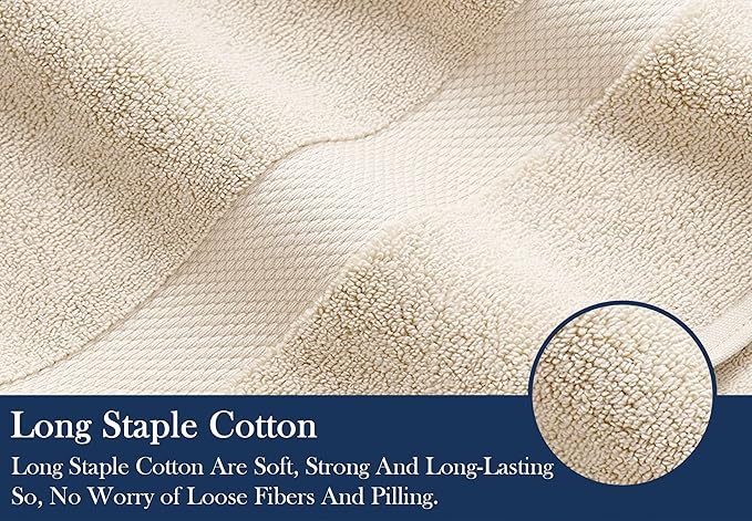 Delara Organic Cotton Luxuriously Plush Bath Towel 10 Piece Set|GOTS & Oeko-TEX Certified|Premium Hotel Quality Towels|Feather Touch Technology|650 GSM Long Staple|Soft, Quick Dry & Ultra-Absorbent