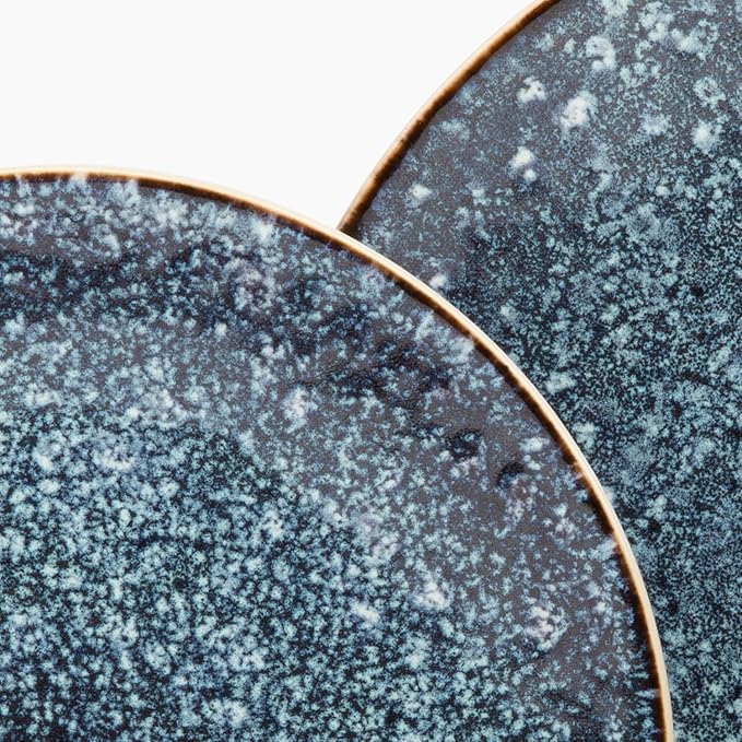 Larder & Vine Ceramic Stoneware Dinnerware 16-Piece Set, 4 Place Settings (Bondi Waters)