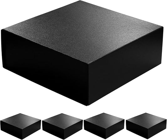 CECOBOX - Gift Boxes with Lids for Presents 8"x8"x3.1" - Matte, Collapsible Magnetic Closure Gift Box - Groomsmen & Bridesmaid Proposal Boxes, Wedding, PR, Birthdays, Holidays (Black Leatherette)