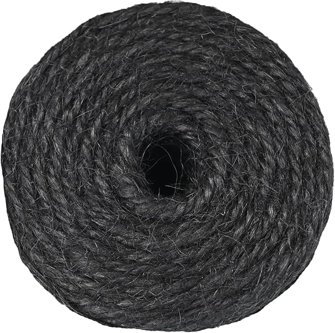 Leecogo Black 2.5mm Jute Twine 328 Feet Heavy Duty Garden Twine String for Gardening Plant Crafts and Decorative Projects
