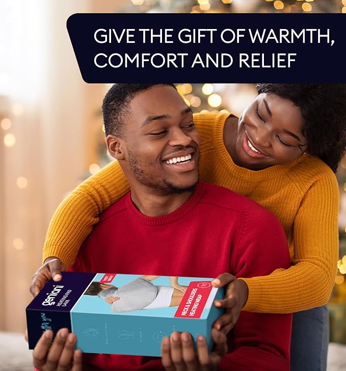 GENIANI Electric Throw - Heating Pad for Neck and Shoulders, Large Heated Pad for Neck Pain, Shoulder Heating Wrap with 4 Auto Shut-Off, 6 Heat Settings, Pain Relief - 22"x24"