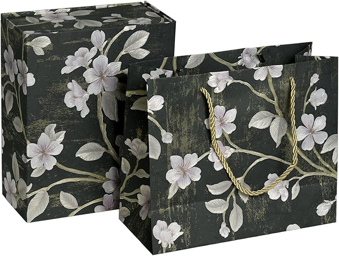 Luxury Gift Box with Magnetic Lid, Finished Size 9.8×7.9×4 In,Collapsible Rectangle Storage Box with Gift Bag for Wedding,Birthday, Party,Christmas,Graduation Gift