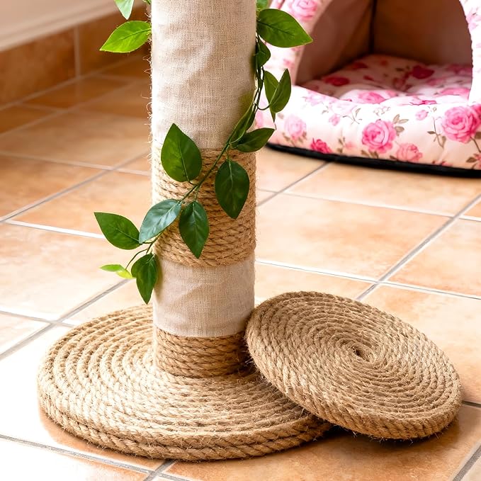 Jute Rope, 3/8 Inch x 164 Feet Thick Hemp Twine for Crafting, DIY Projects, Gardening, 10mm x 50m