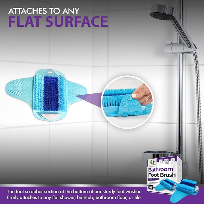 Mars Wellness Bath Scrubber and Foot Exfoliator - Feet Scrubber Dead Skin Remover - Shower Exfoliating with Foot Pumice Stone