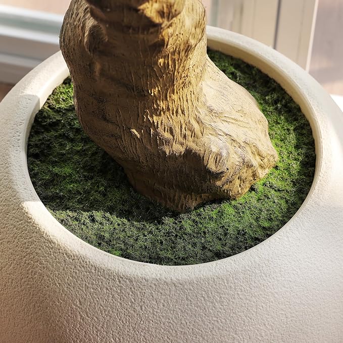 Olive Trees Artificial Indoor 8FT, Tall Faux Olive Tree with Round White Planter, Outdoor UV Resistant Large Fake Olive Plants, Modern Home Decor for Living Room Office Porch