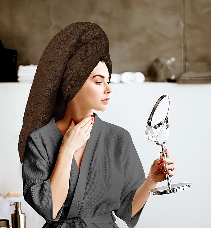 Utopia Towels 8-Piece Premium Towel Set, 2 Bath Towels, 2 Hand Towels, and 4 Wash Cloths, 600 GSM 100% Ring Spun Cotton Highly Absorbent Towels for Bathroom, Gym, Hotel, and Spa (Brown)