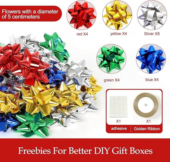 joyhalo 24 Pack Gift Boxes with Lids for Presents - White Small Large Chritsmas Gift Boxes Bulk for Clothes with Ribbon and Flowers, Assorted Sizes for Wrapping Gifts, Shirt, Gift Wrapping Supplies