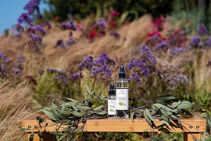 EuroSpa Aromatics Pure Eucalyptus Oil ShowerMist and Steam Room Spray, All-Natural Premium Aromatherapy Essential Oils - Tea Tree Infused, 8oz