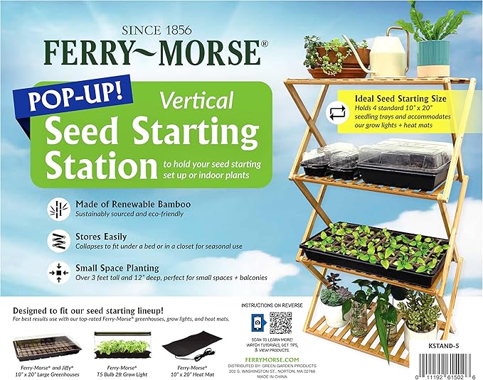 Ferry Morse Multi-Tier Indoor Plant Stand & Seed Starting Station