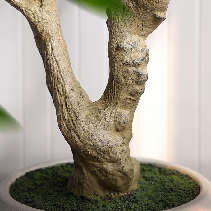 Olive Trees Artificial Indoor 8FT, Tall Faux Olive Tree with Round White Planter, Outdoor UV Resistant Large Fake Olive Plants, Modern Home Decor for Living Room Office Porch