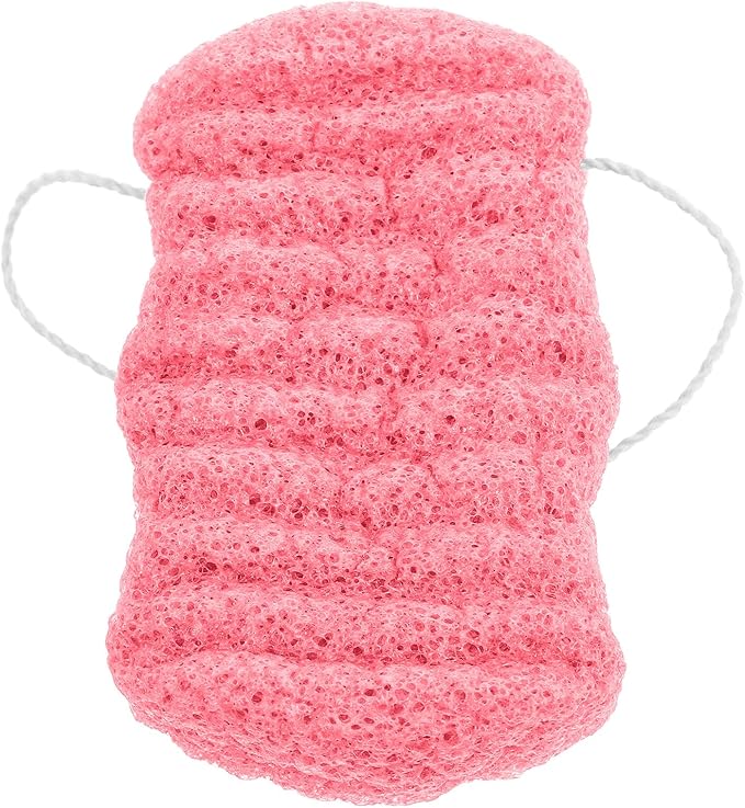 Red Konjac Soft Bath Sponge Body Brush for Deep Cleansing Exfoliating Shower Loofah Gentle Skin Suitable for Boy Girl Adults Seniors Family Bath Accessories
