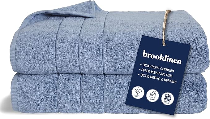 Brooklinen Super-Plush Bath Sheets (Ocean)