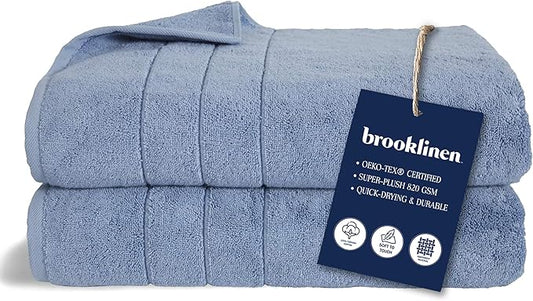 Brooklinen Super-Plush Bath Sheets (Ocean)