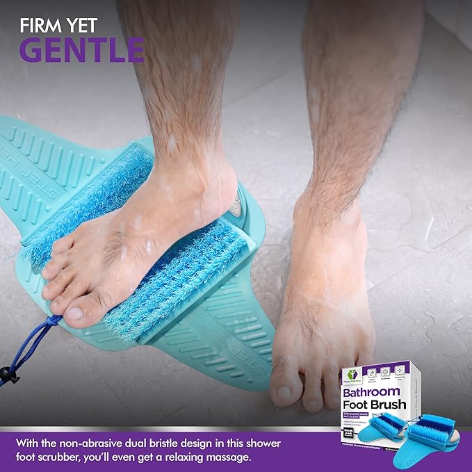 Mars Wellness Bath Scrubber and Foot Exfoliator - Feet Scrubber Dead Skin Remover - Shower Exfoliating with Foot Pumice Stone