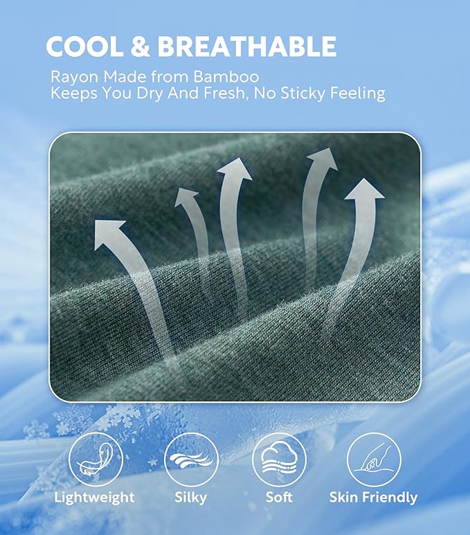 DAVID ARCHY Mens Underwear Bamboo Rayon Boxers for Men Breathable and Cool Men's Boxer Shorts with Button Fly 3 or 5 Pack