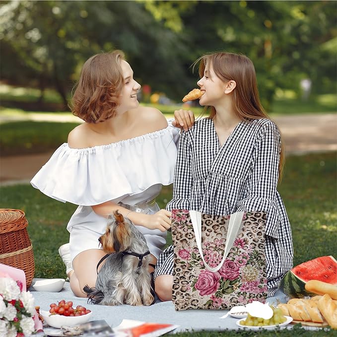 Leopard Print Tote Bags, Tote Bags for Women, Gife for Waoman, Reusable Shopping Bags