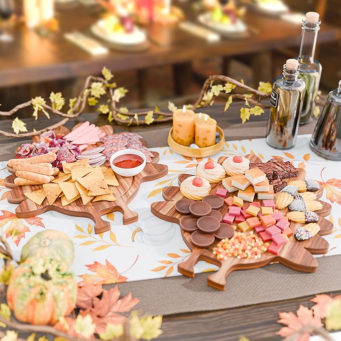 New – Turkey Charcuterie Board – Acacia Wood Turkey Shaped Cutting Board (15x13in) Thanksgiving Serving Tray, Fall Cheese Board, Autumn Platter, Wooden Serveware & Thanksgiving Kitchen Decor Gift